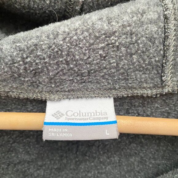 Columbia Darling Days Hooded Henley Long Sleeve Pullover Sweater Large Gray - Picture 2 of 5